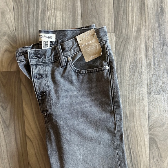 Madewell Gray The '90s Straight Jean - Picture 3 of 4